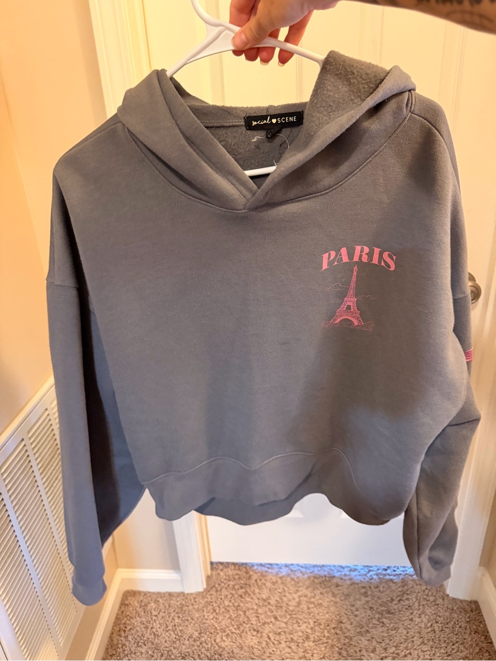 Social Scene Paris Cropped Hoodie
